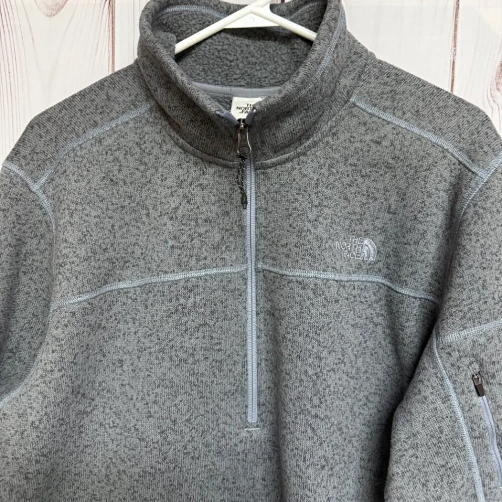 The North Face Men’s‎ Gordon Lyons 1/2 Zip Pullover Large Gray Heather EUC